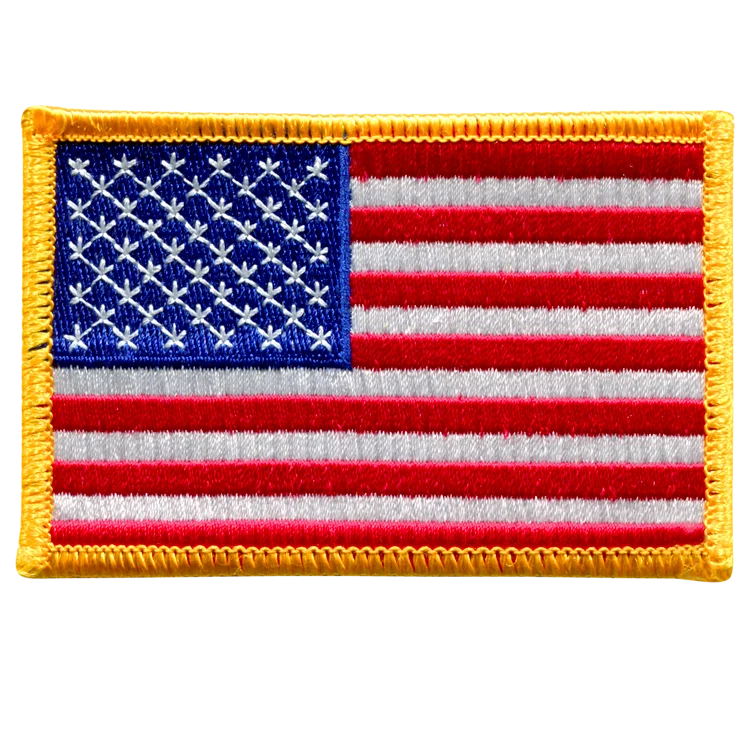 American Flag" (Gold Trim) - Patch