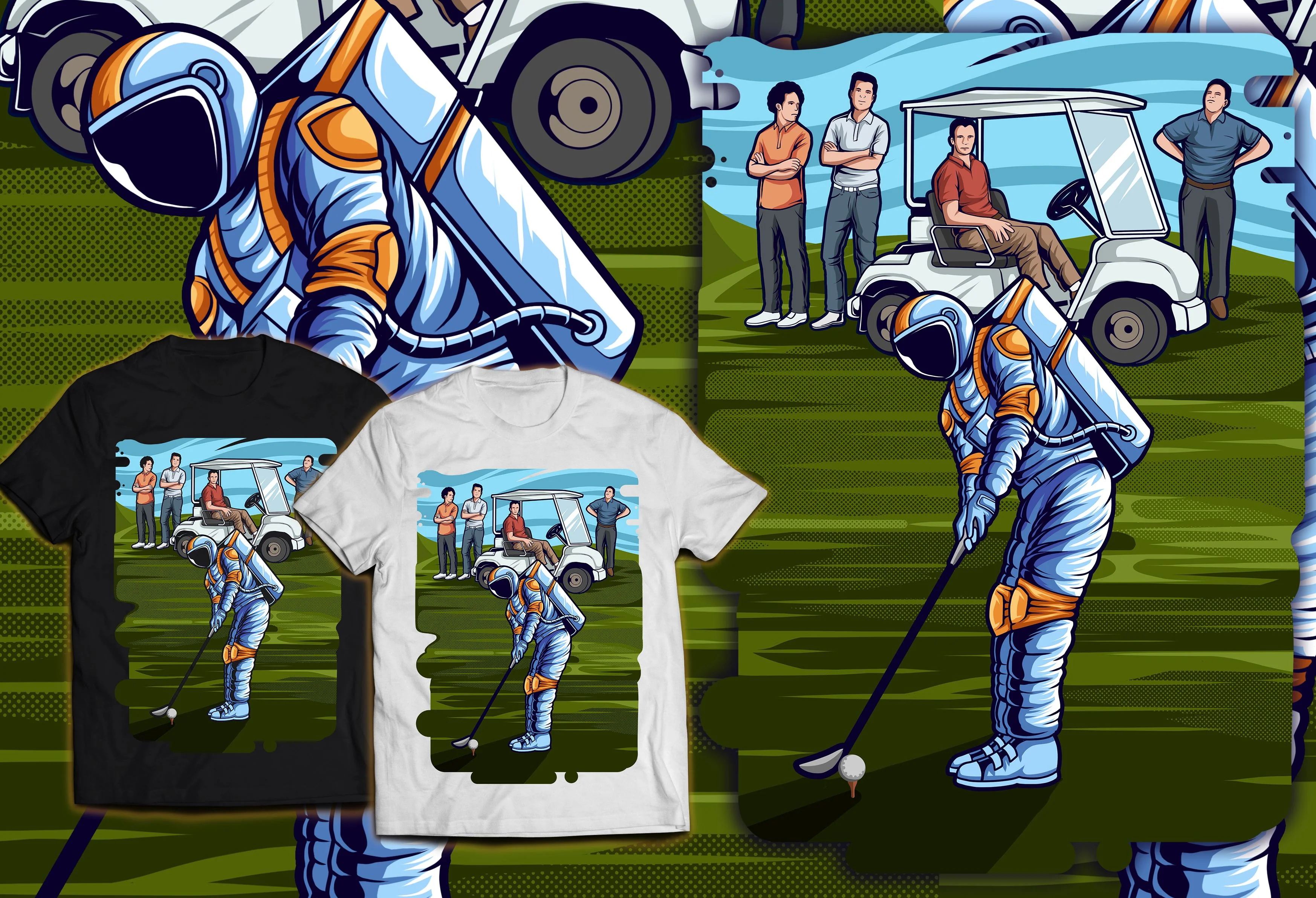 Astronaut Golfer in Unisex t-shirt - Image 2