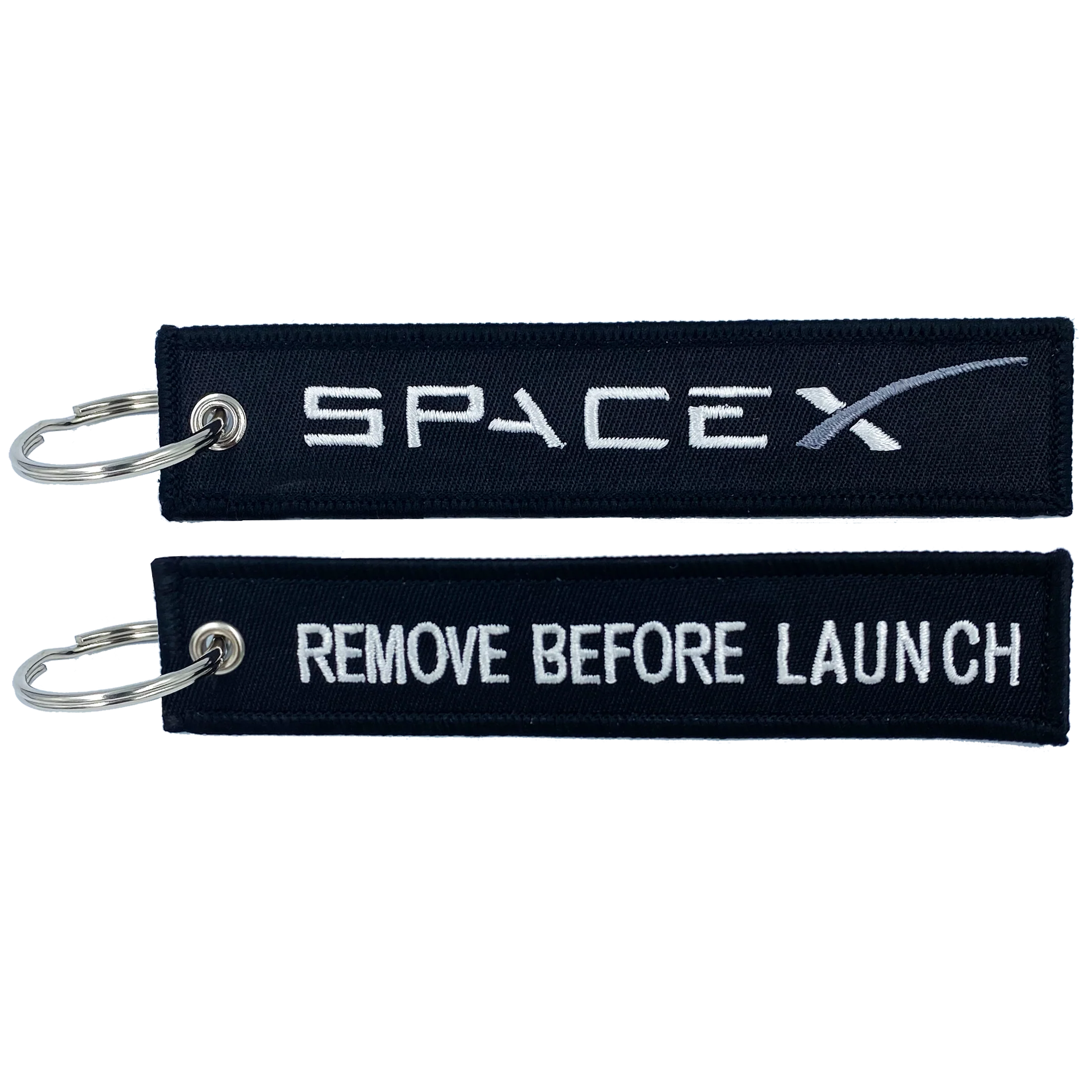 SpaceX REMOVE BEFORE LAUNCH Keychain - Black
