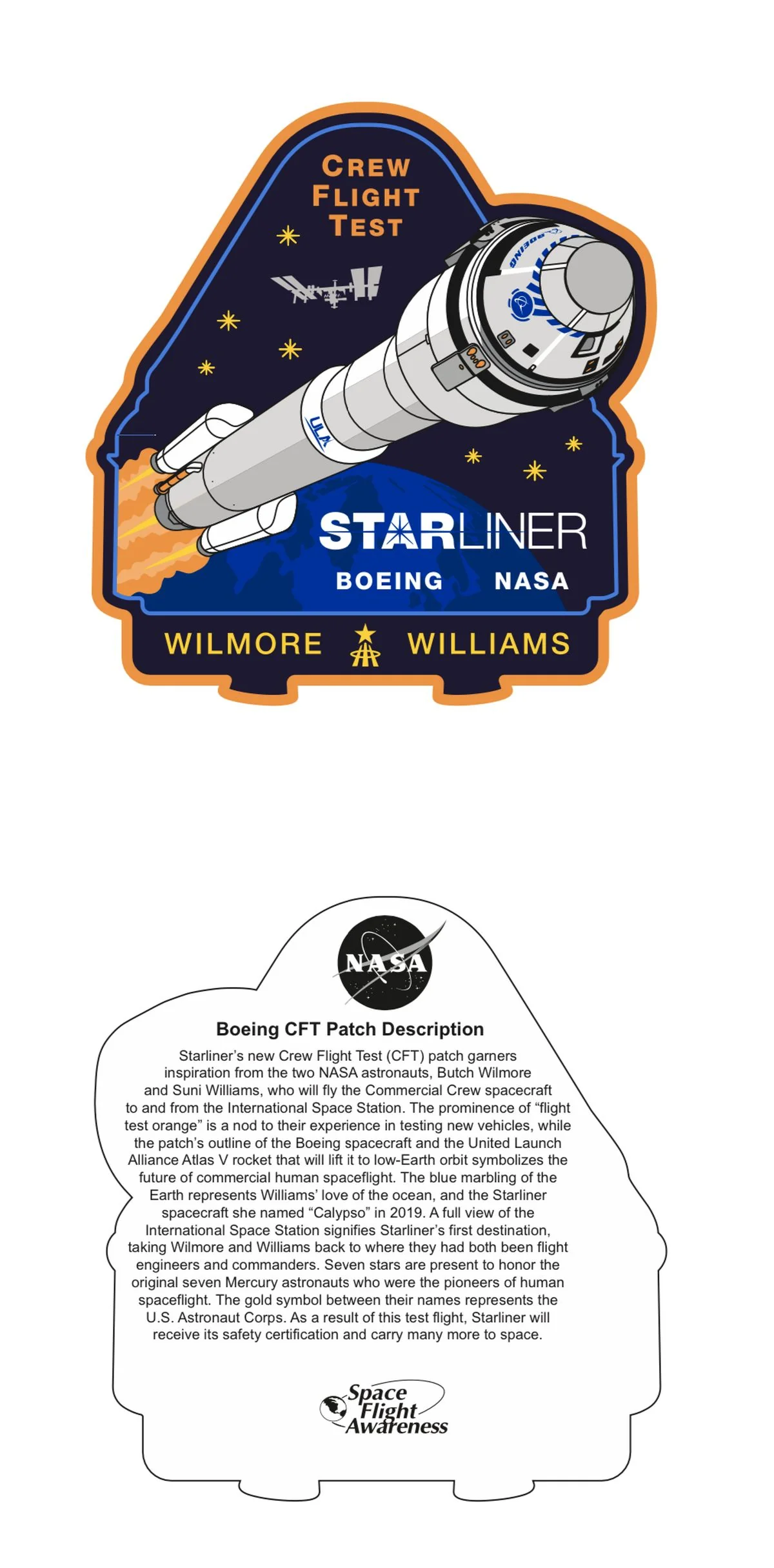 Boeing Crewed Flight Test 4" Sticker
