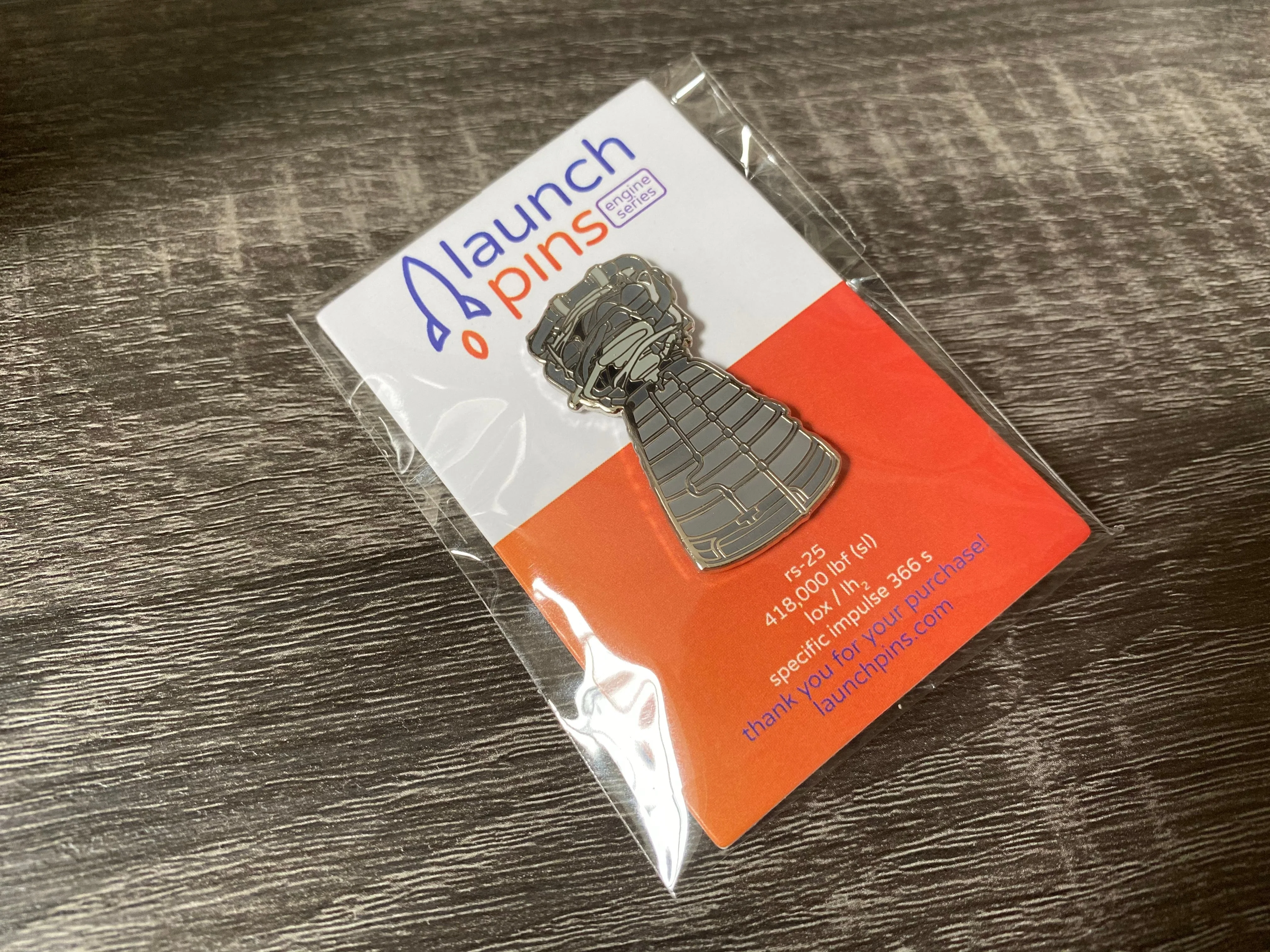 RS-25 Engine (SLS & Space Shuttle SSME) Hard Enamel Pin - Image 2