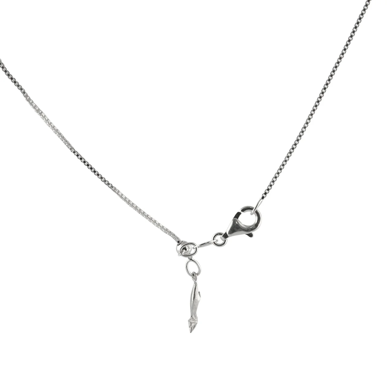 Starborn 22” Adjustable Sterling Silver, Box Chain with Adjustable "Slide Ball" - Image 4
