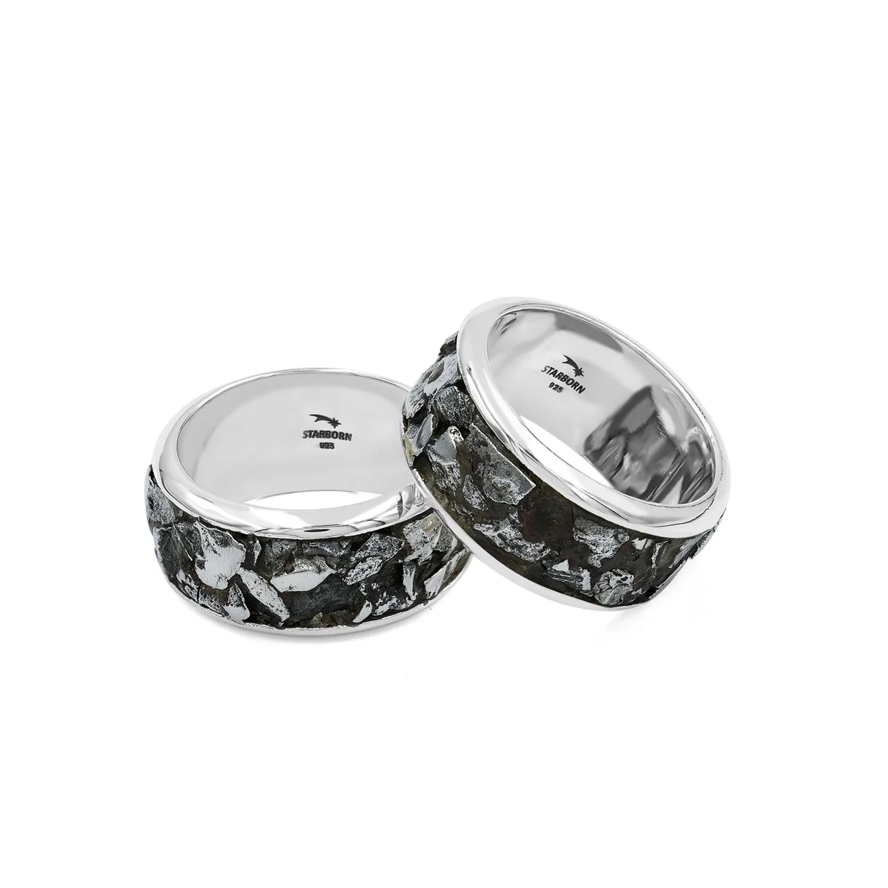 Starborn Campo del Cielo Meteorite Nugget Inlay Ring in Sterling Silver - Image 4