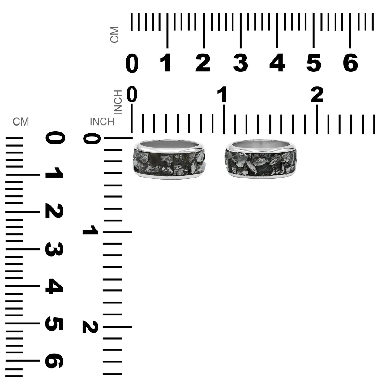 Starborn Campo del Cielo Meteorite Nugget Inlay Ring in Sterling Silver - Image 5